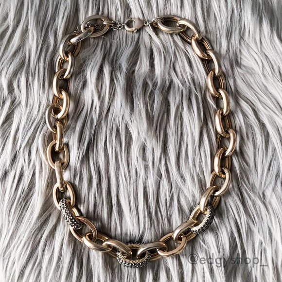 Express | Pave Embellished Cable Link Necklace - Picture 5 of 5